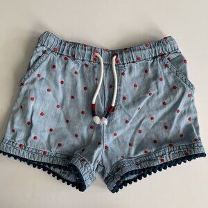 Matilda Jane Girl Aubrey Chambray Woven Shorts 6 years VGUC